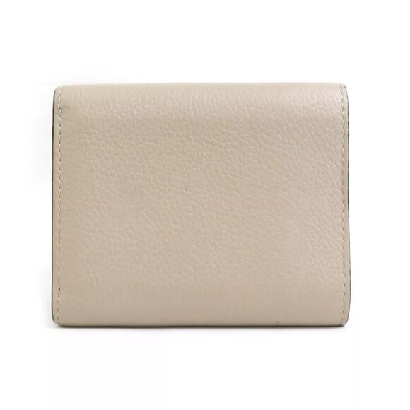 Auth LOEWE Anagram Trifold Wallet Greige/Brown Leather - Picture 2 of 14